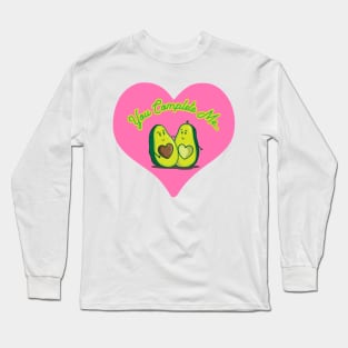 Avocado Vegan Love Heart - You complete me Long Sleeve T-Shirt